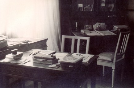 Lo scrittoio di Morselli nella casa di Gavirate